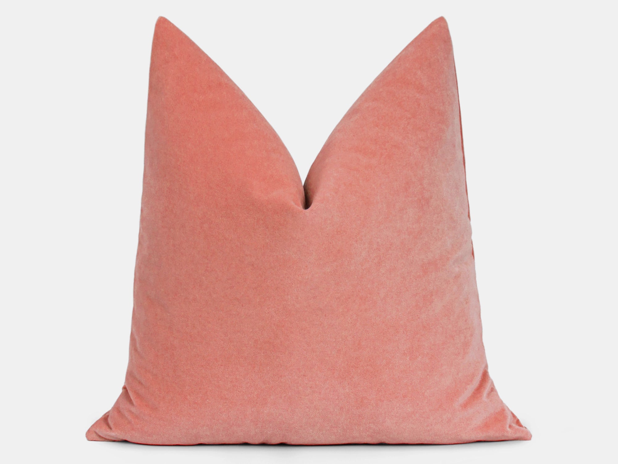 Peach Pink Velvet Pillow Cover