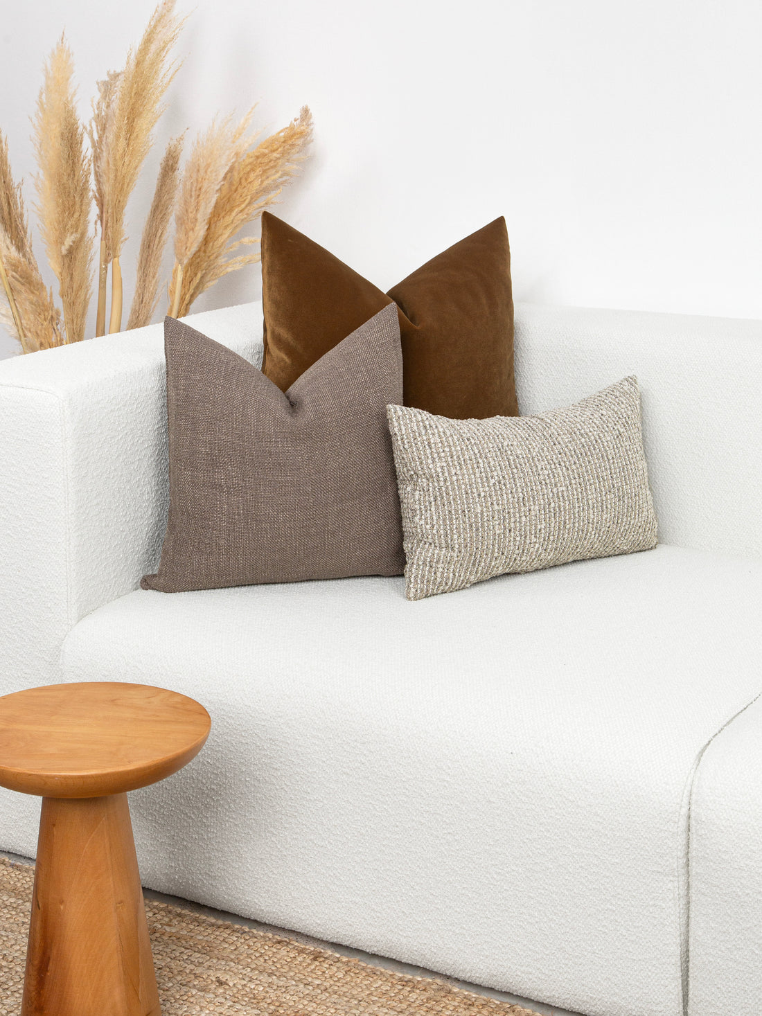 Brown Linen Pillow Cover