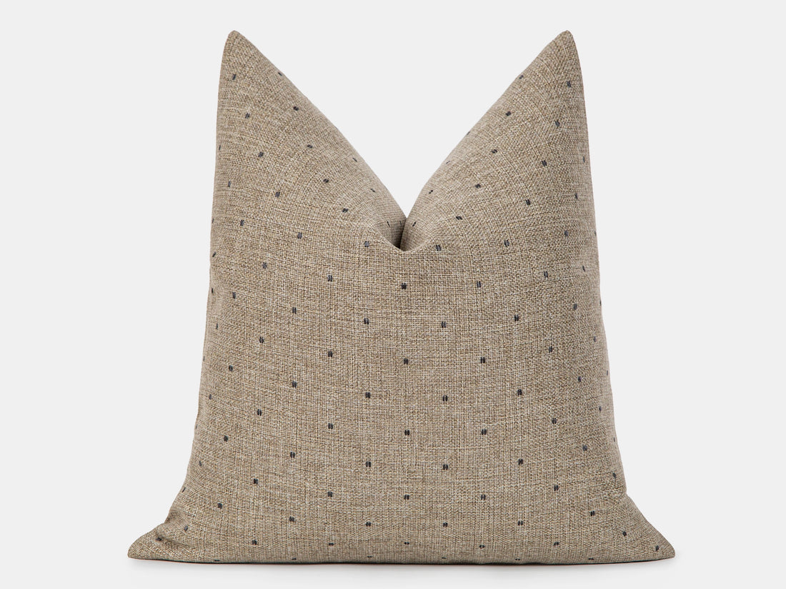 Brown Beige Dotted Pillow Cover