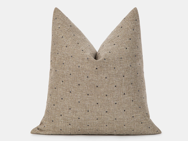 Brown Beige Dotted Pillow Cover
