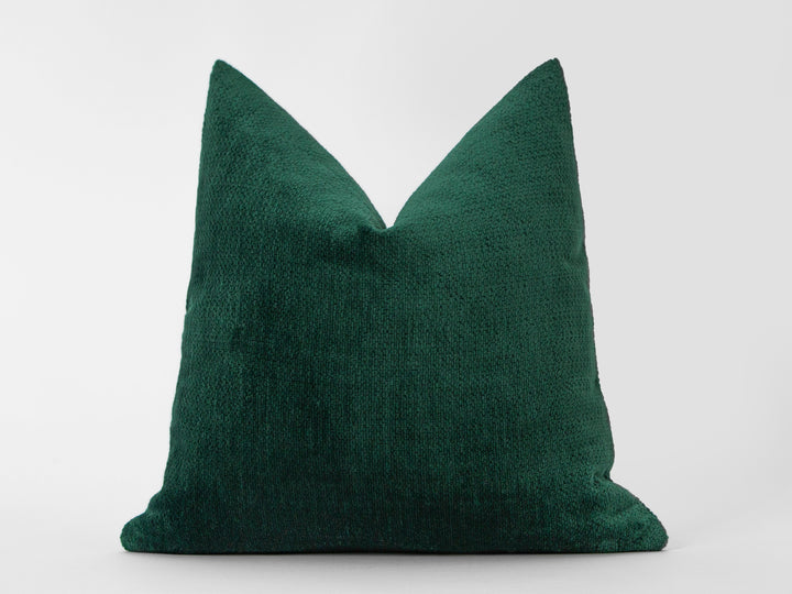 Green Soft Textured Pillow Cover