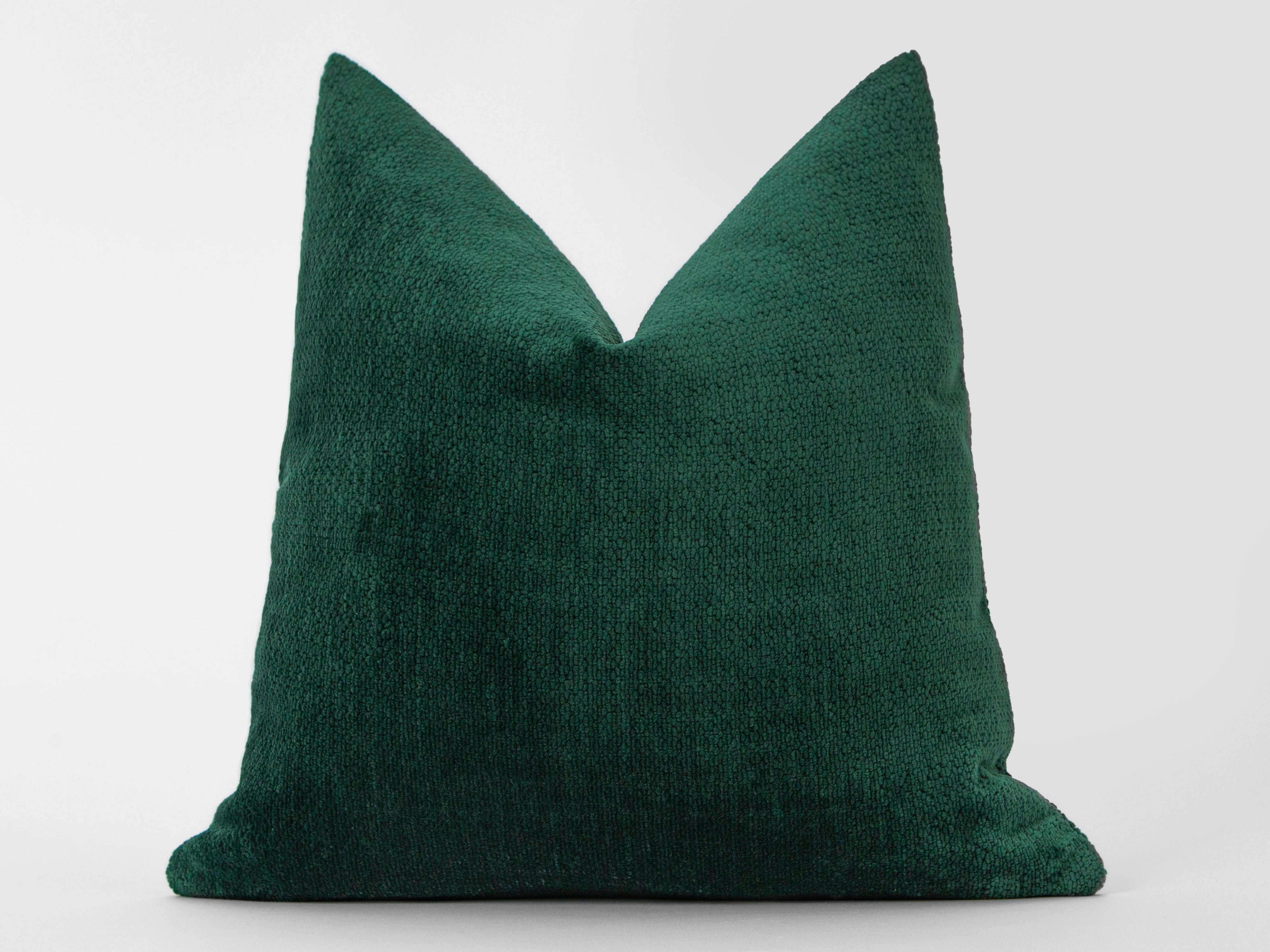 Green Soft Textured Pillow Cover