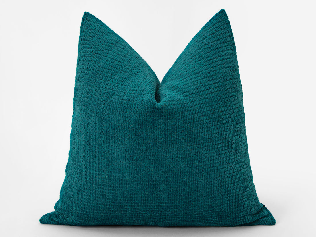 Dark Teal Cozy Pillow Cover