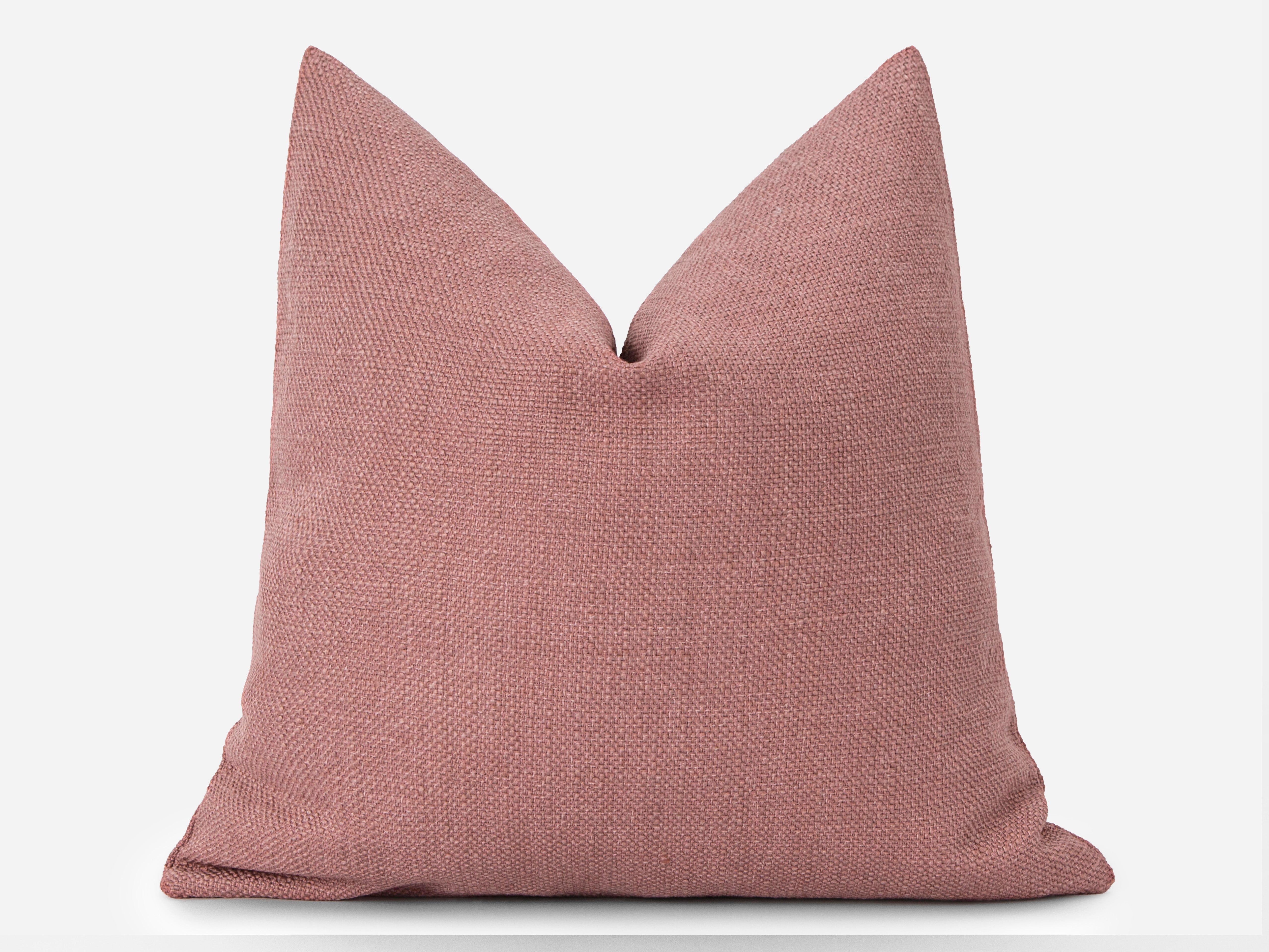 Dusty Pink Linen Pillow Cover pillowhan