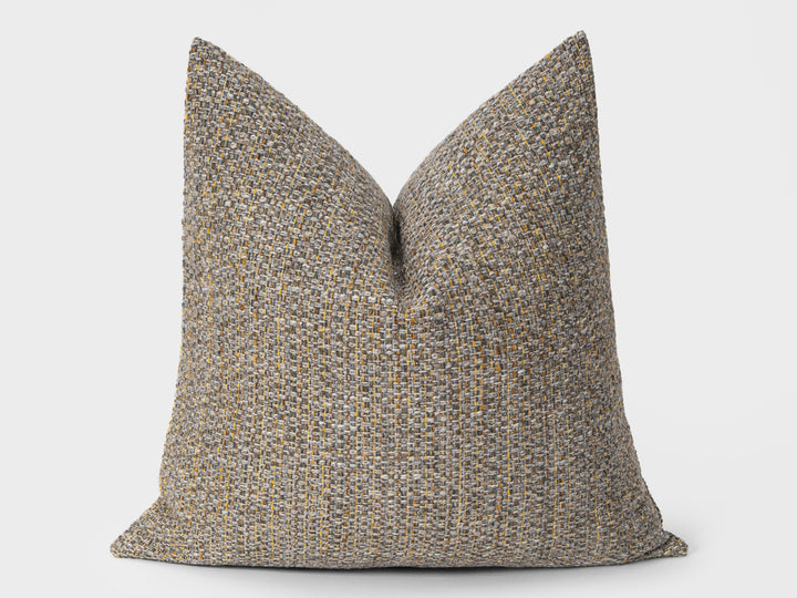 Taupe Boho Woven Pillow Cover