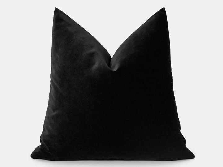 Black Velvet Pillow Cover