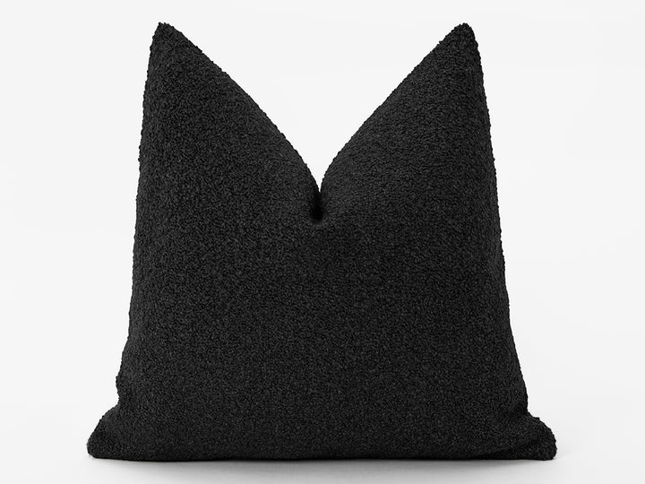 Black Alpaca Pillow Cover