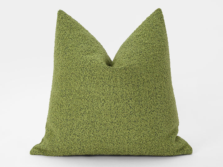 Avocado Green Textured Pillow Cover