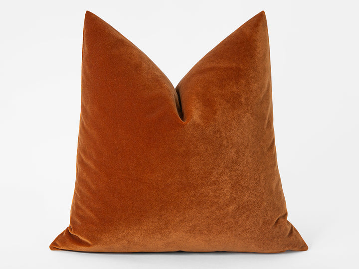 Rust Orange Velvet Pillow Cover