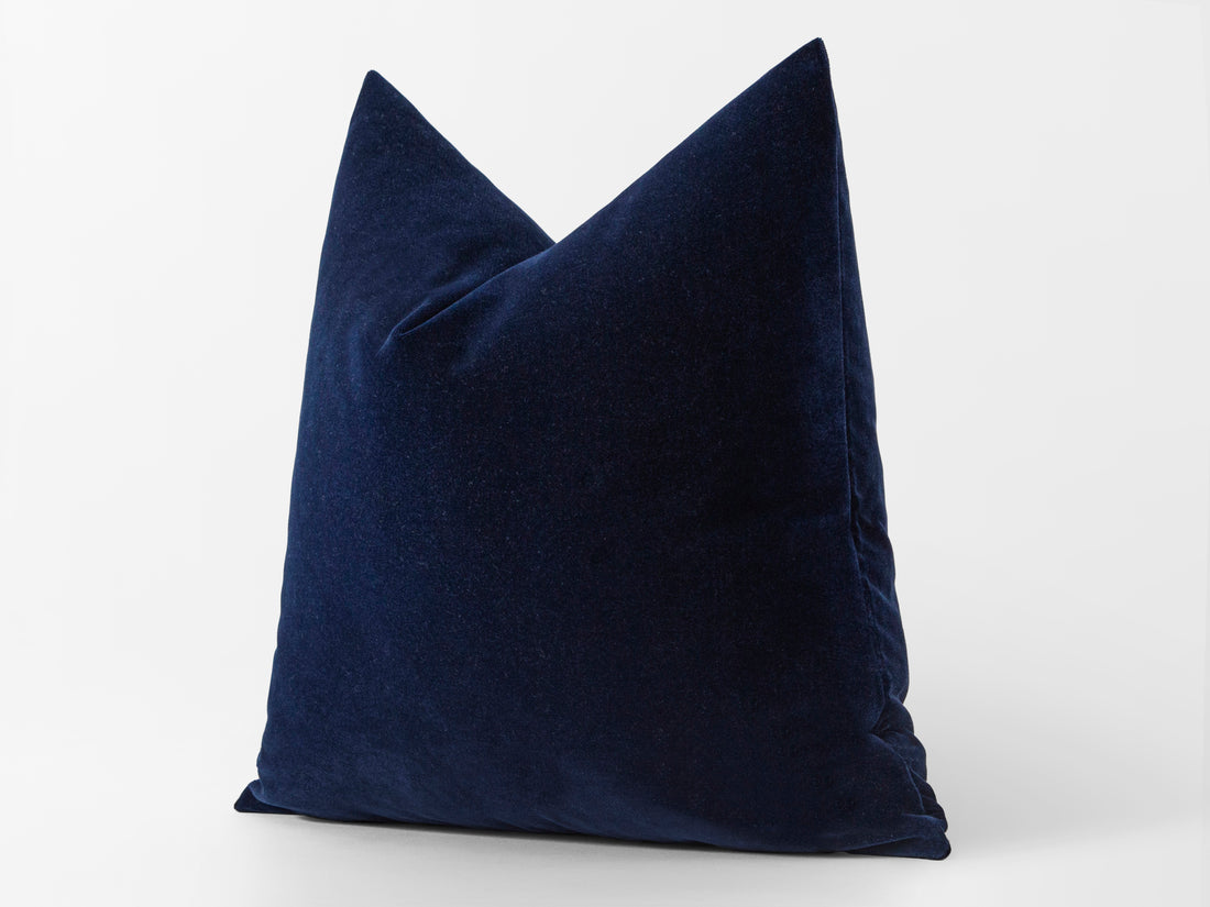 Navy Blue Velvet Pillow Cover