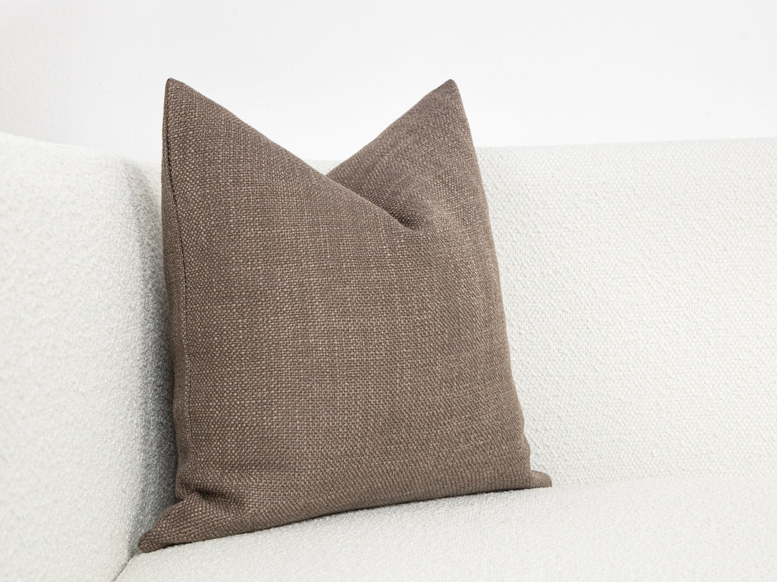 Brown Linen Pillow Cover