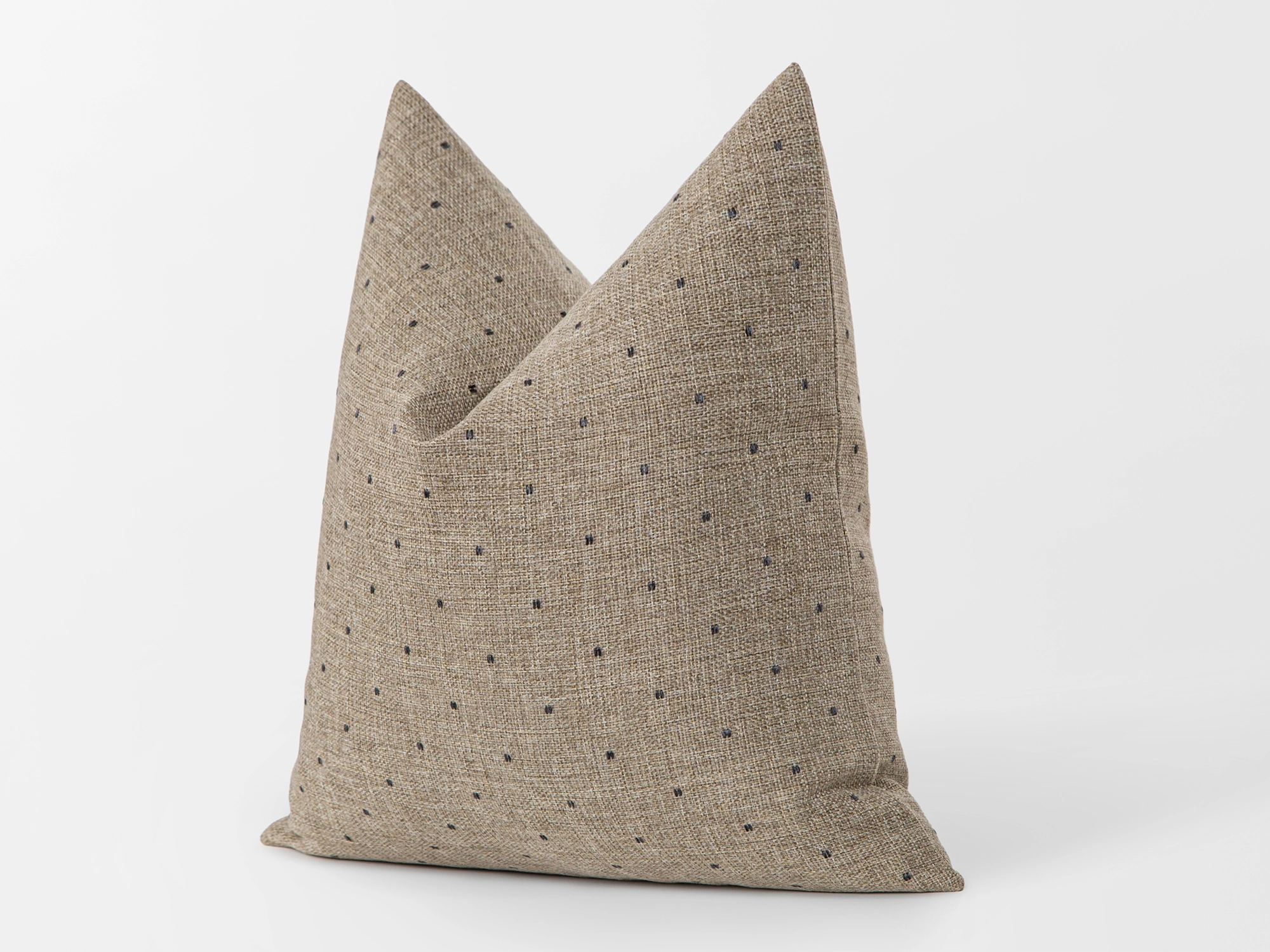 Brown Beige Dotted Pillow Cover