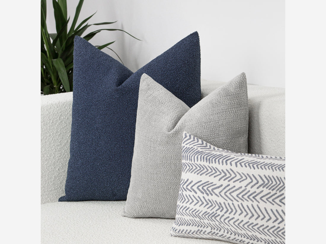 Light Gray Textured Pillow Cover