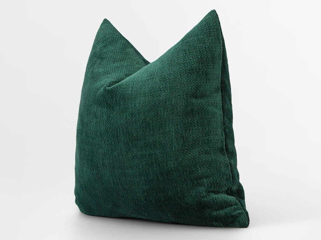 Green Soft Textured Pillow Cover