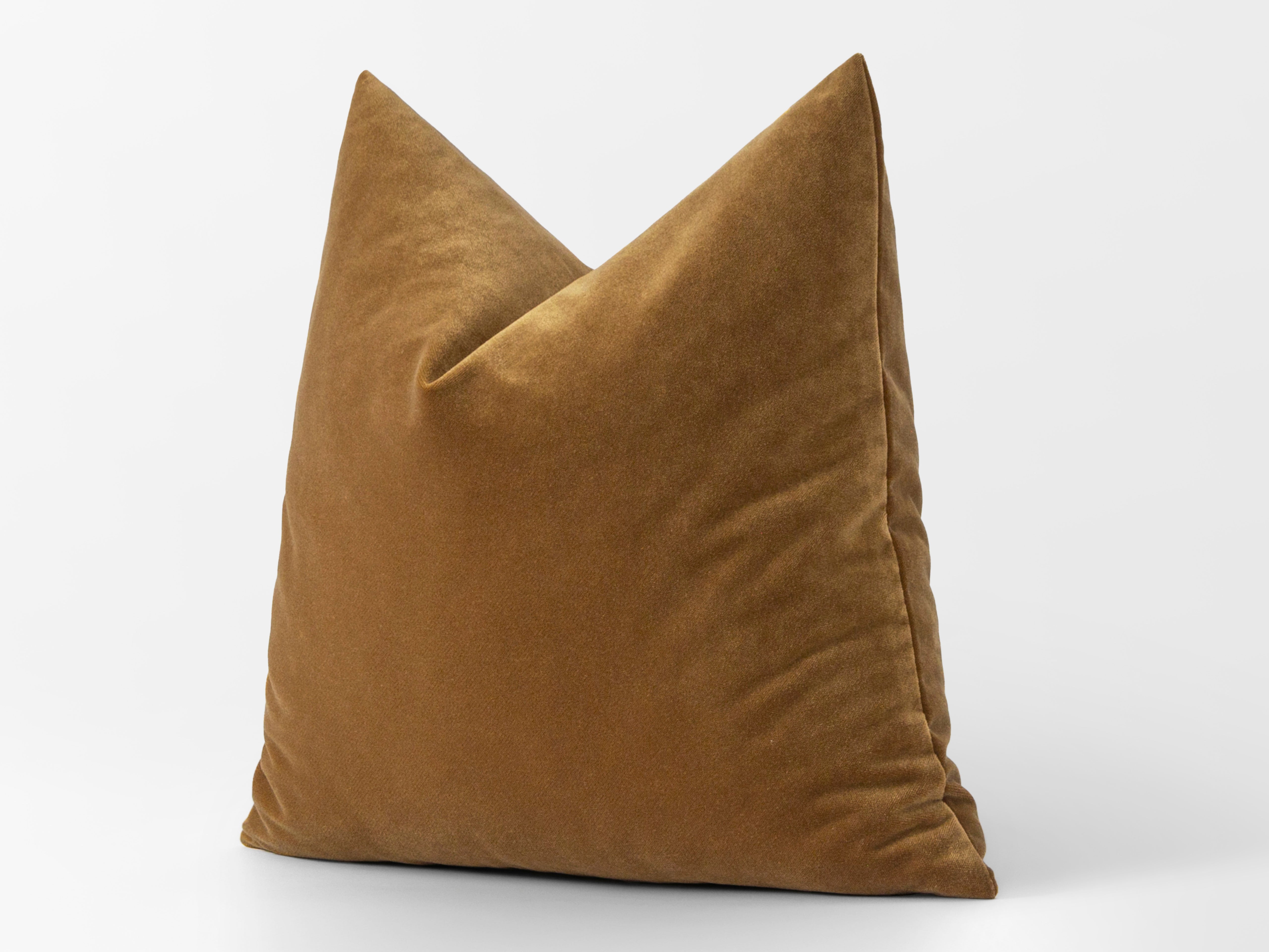 Camel velvet pillow fashion