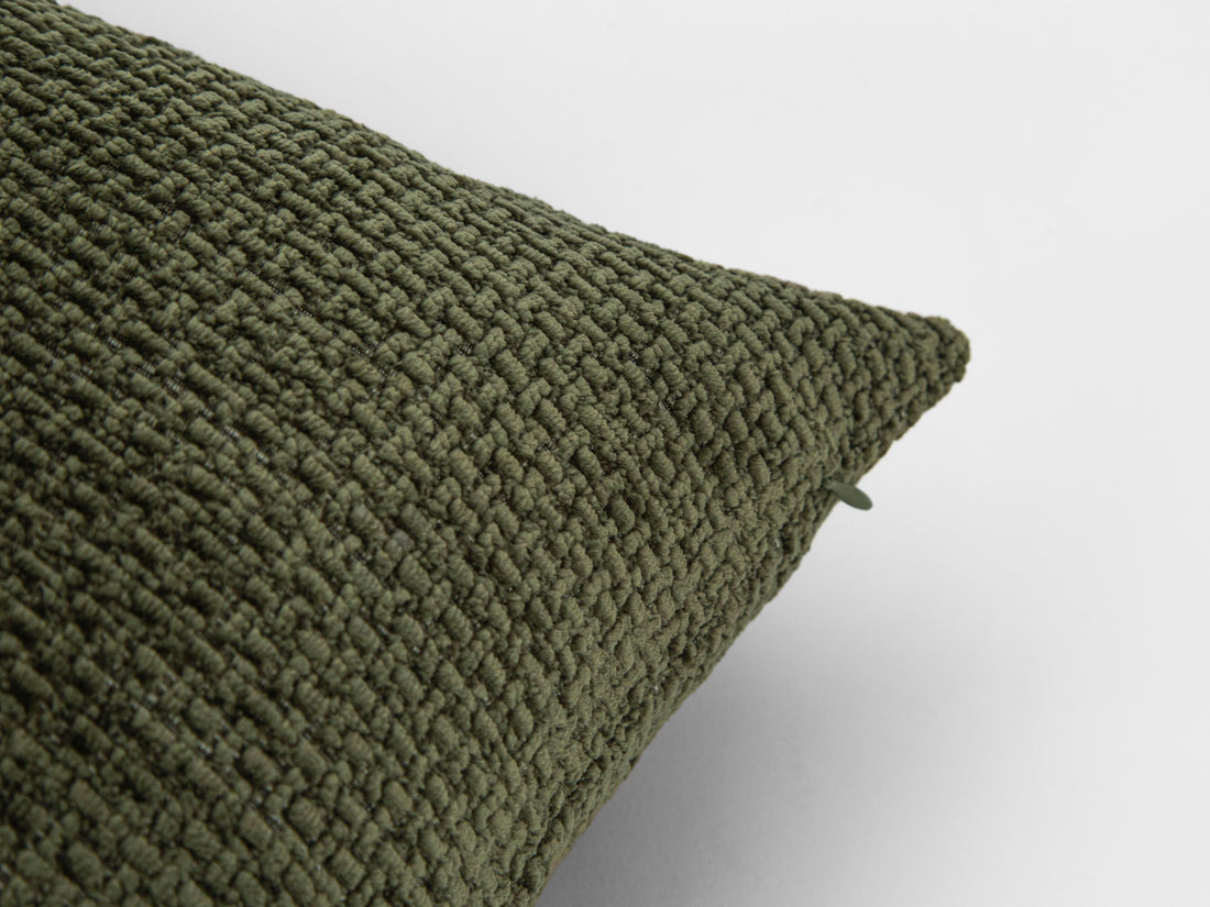 Olive Boho Textured Pillow Cover