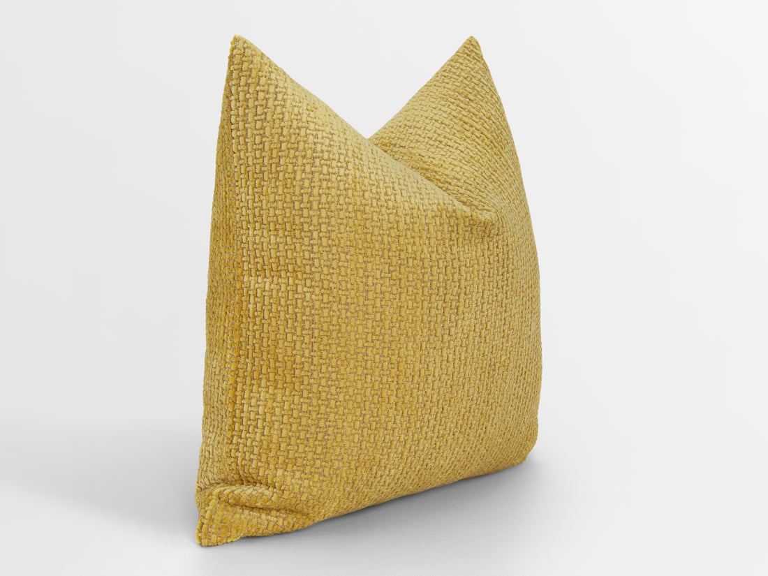 Yellow Boho Textured Pillow Cover