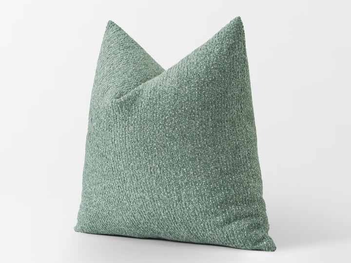 Teal Green Textured Pillow Cover