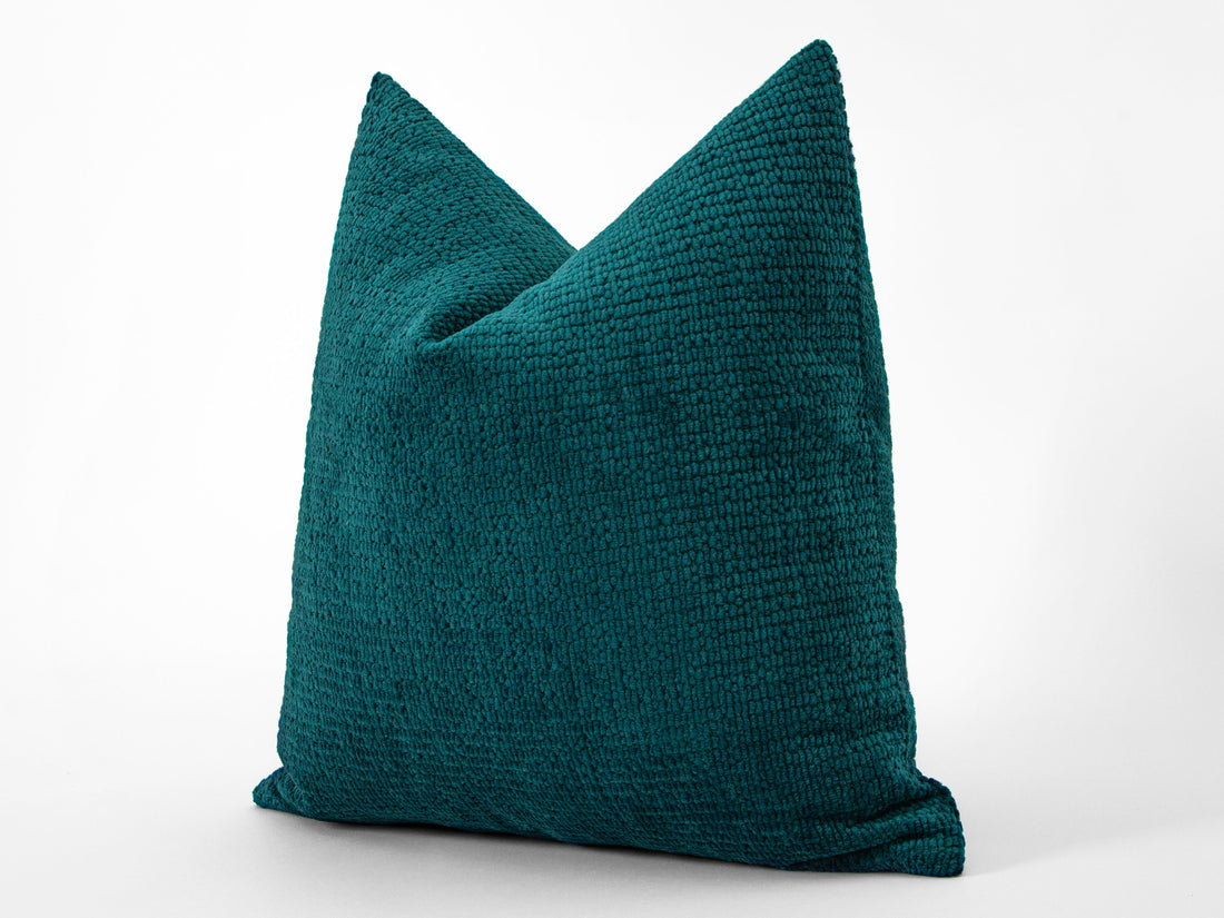 Dark Teal Cozy Pillow Cover