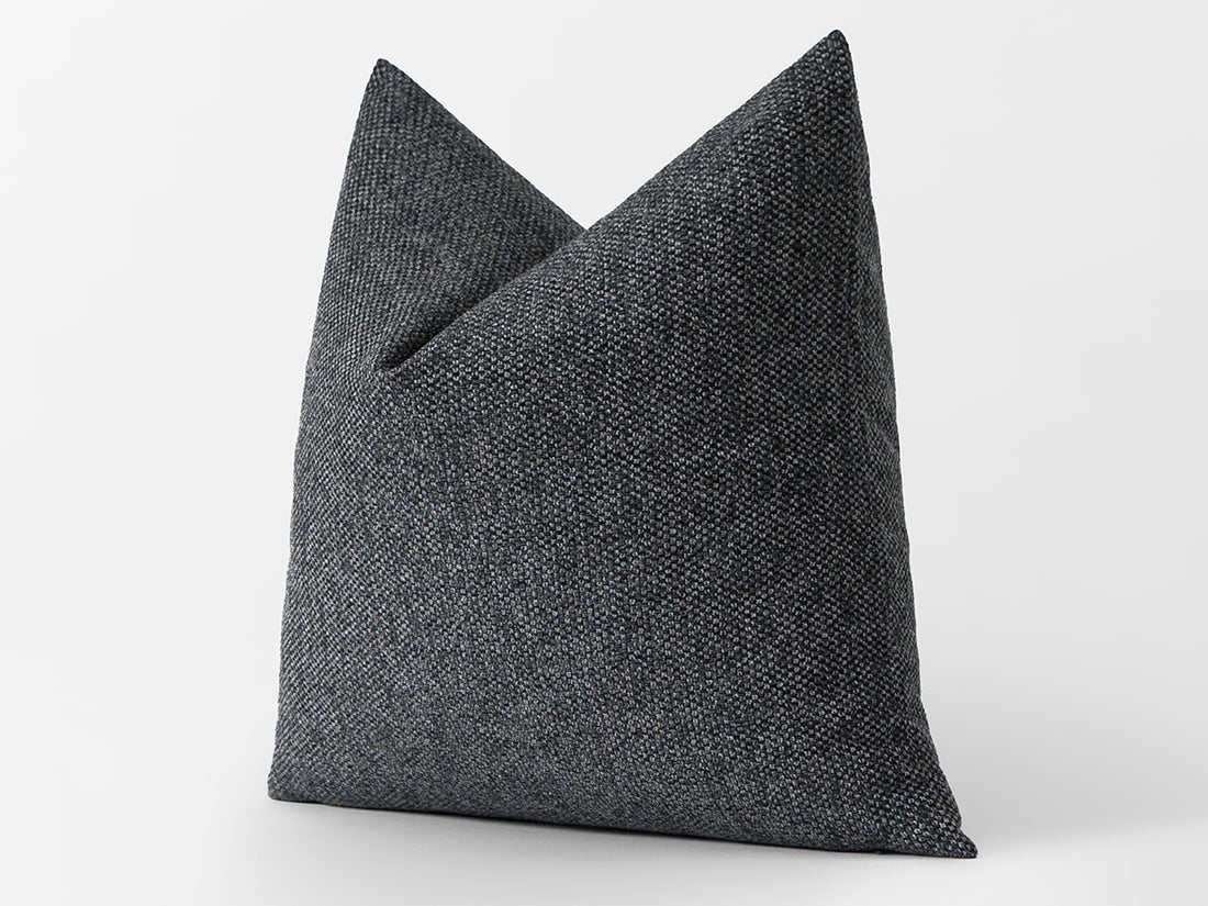 Charcoal Woven Pillow Cover