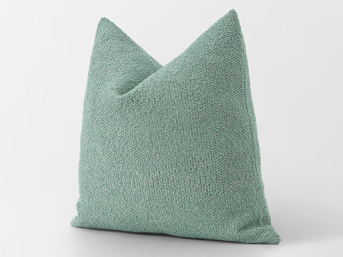 Dusty Green Boucle Pillow Cover