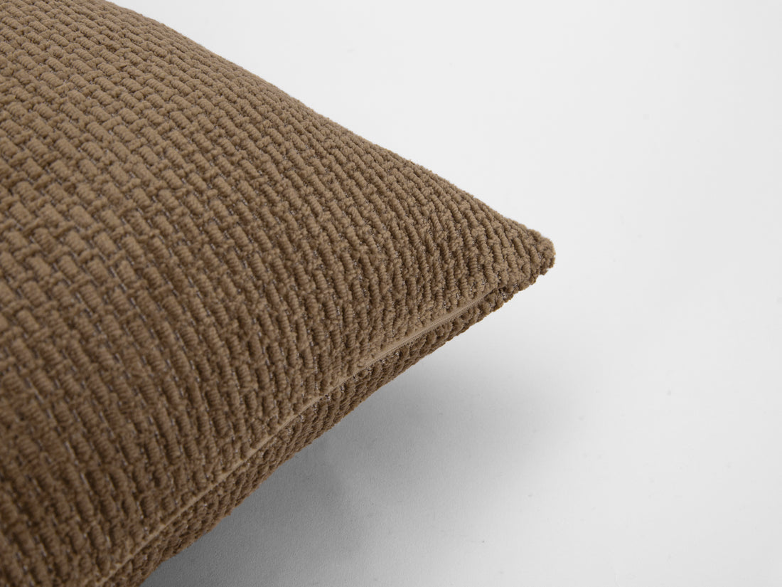 Brown Textured Pillow Cover