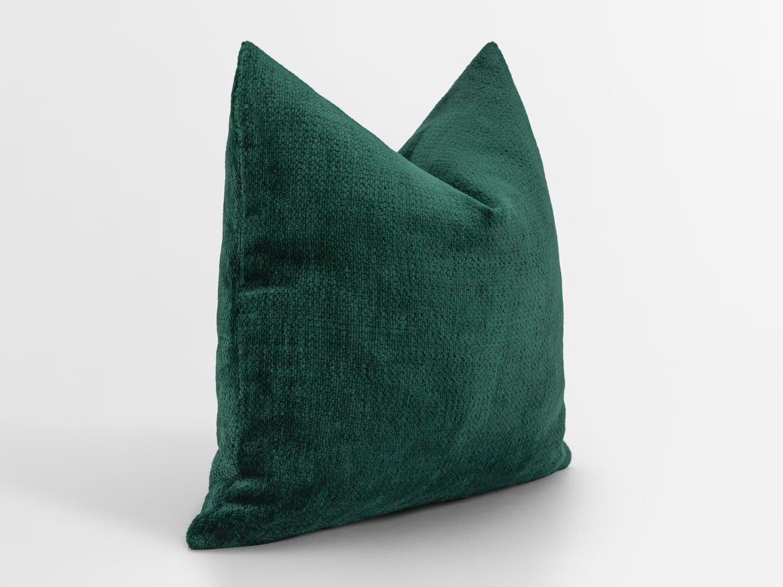 Green Soft Textured Pillow Cover