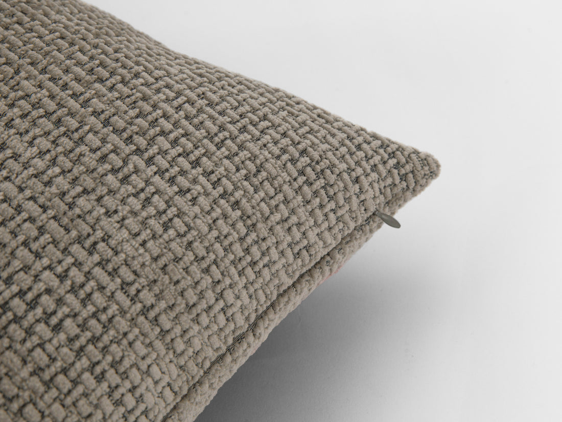 Taupe Gray Textured Pillow Cover