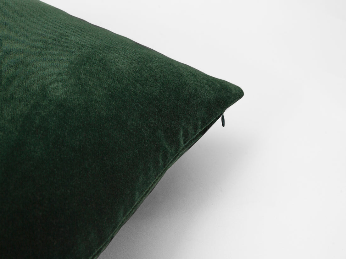 Deep Green Velvet Pillow Cover