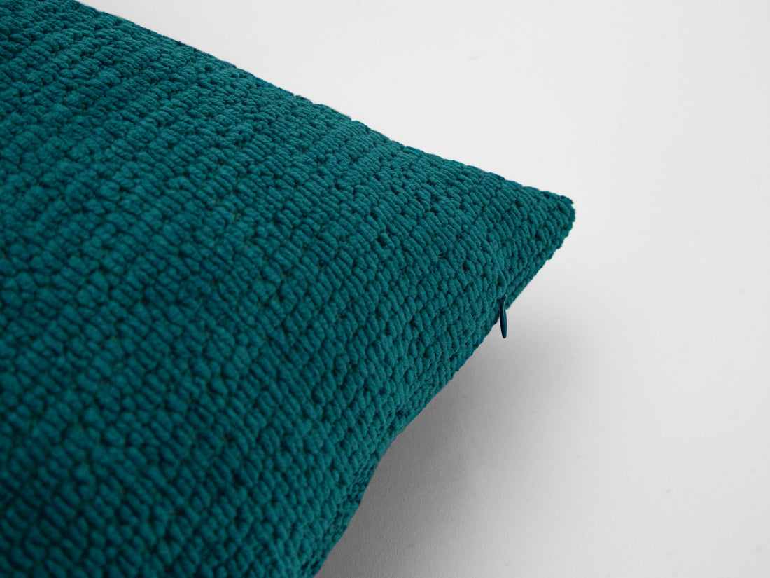 Dark Teal Cozy Pillow Cover