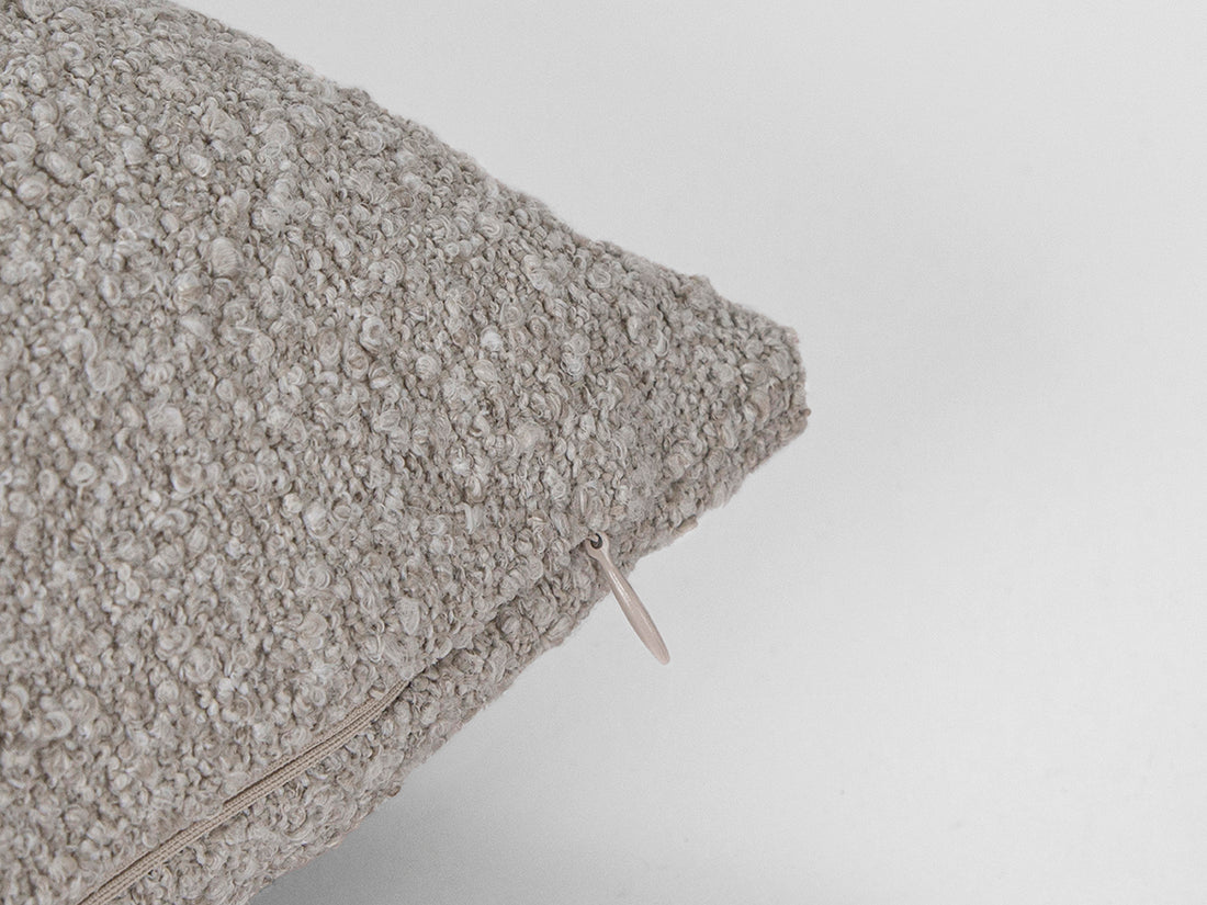 Neutral Boucle Boho Pillow Cover