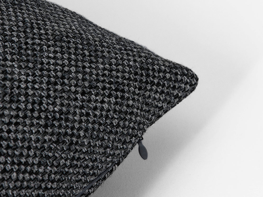 Charcoal Woven Pillow Cover