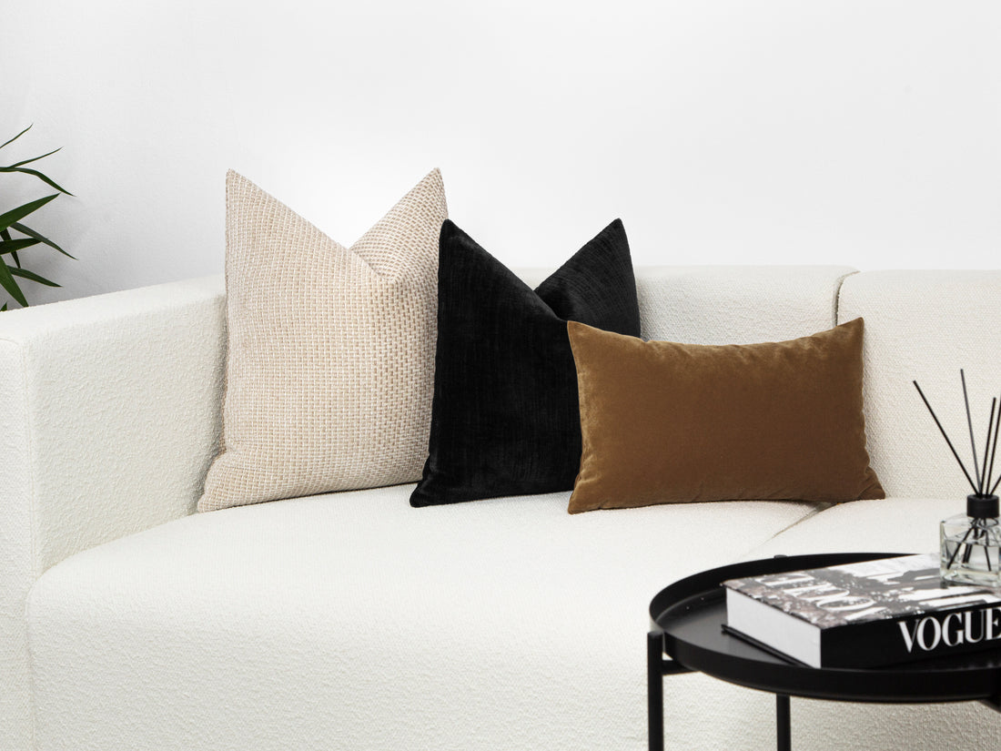 Black Soft Textured Pillow Cover