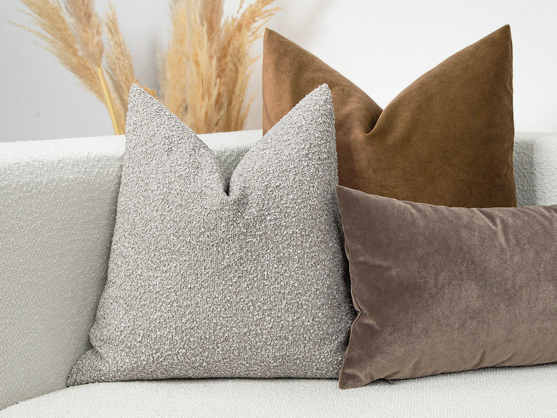 Neutral Boucle Boho Pillow Cover