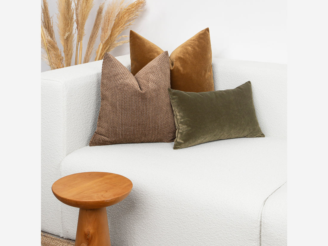 Brown Textured Pillow Cover