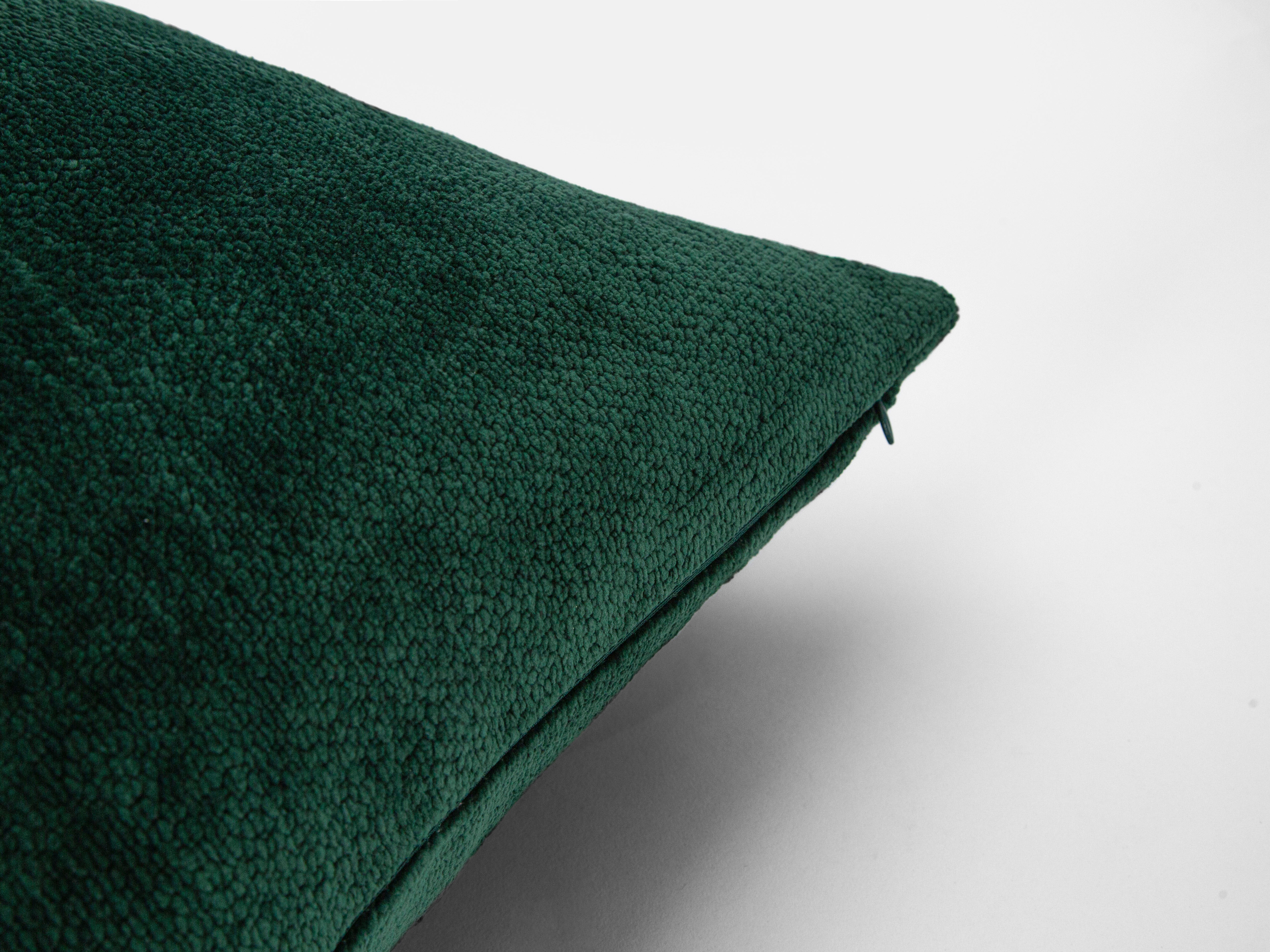 Green Soft Textured Pillow Cover