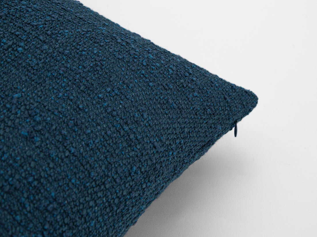 Navy Boho Boucle Pillow Cover