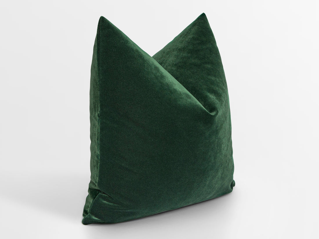 Deep Green Velvet Pillow Cover