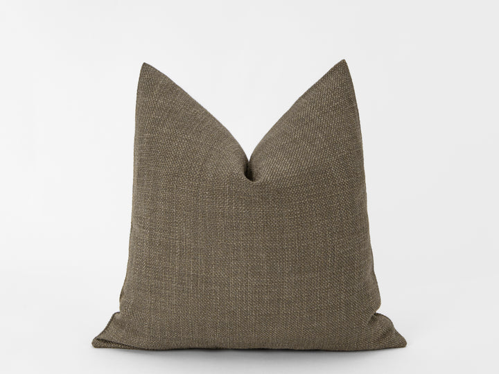 Brown Linen Pillow Cover