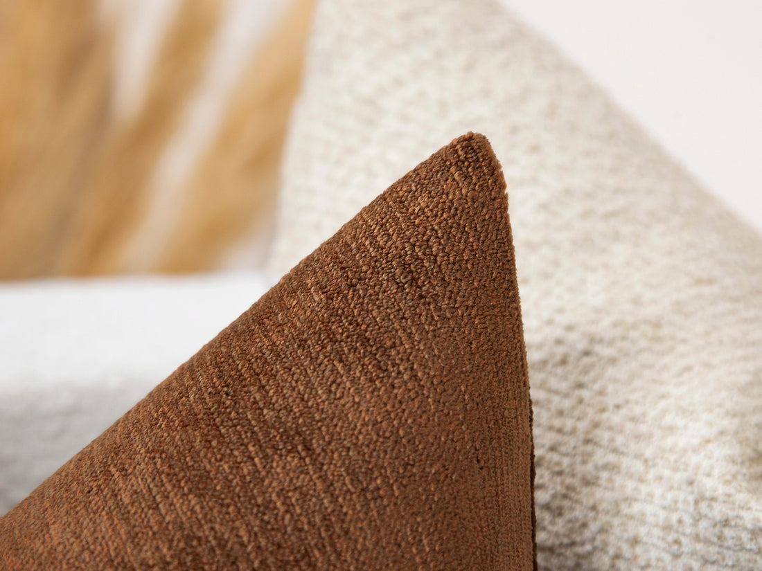 Deep Bronze Woven Pillow Cover