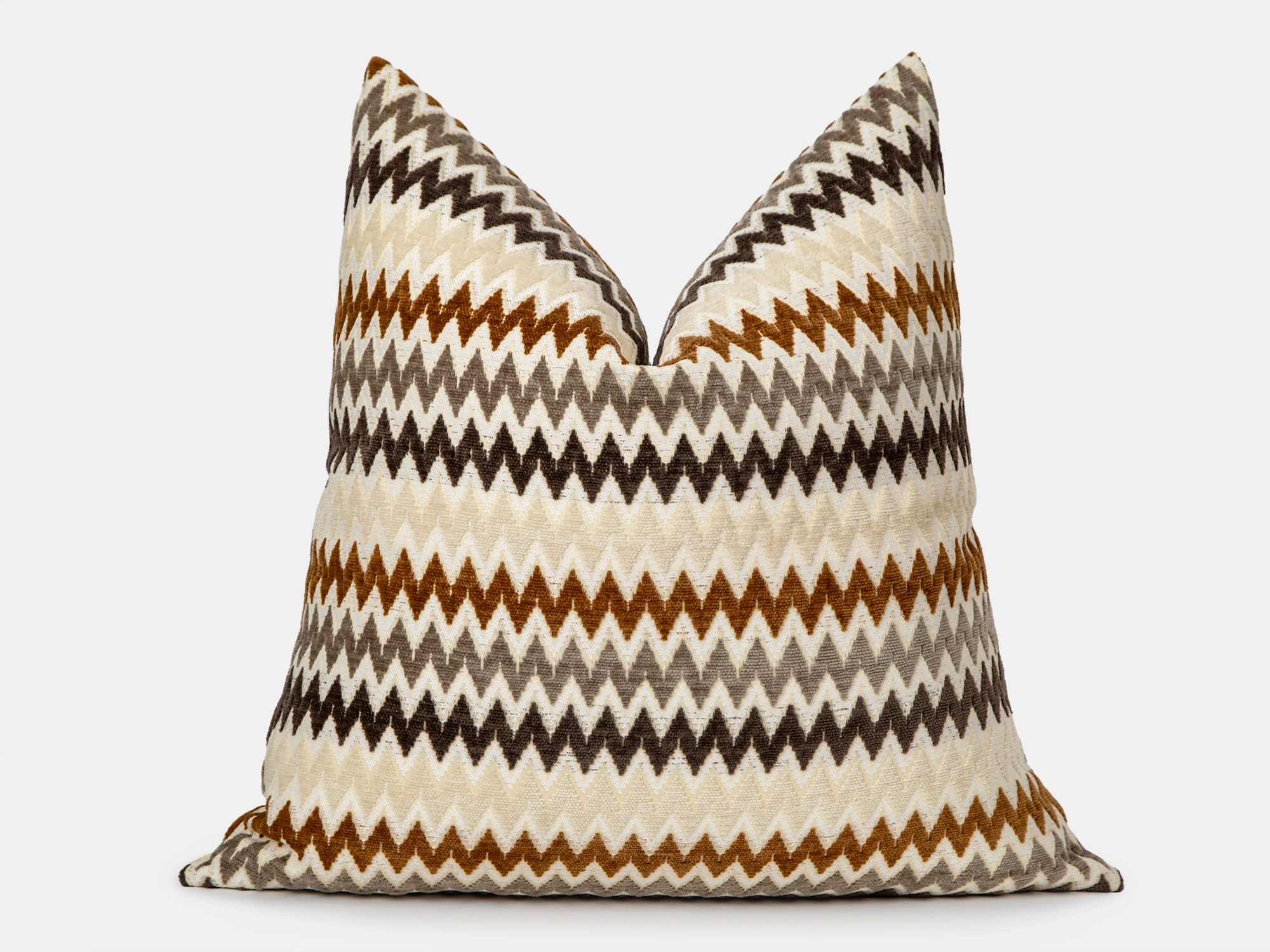 Textured Chevron Pillow Cover - Earthy Colorful