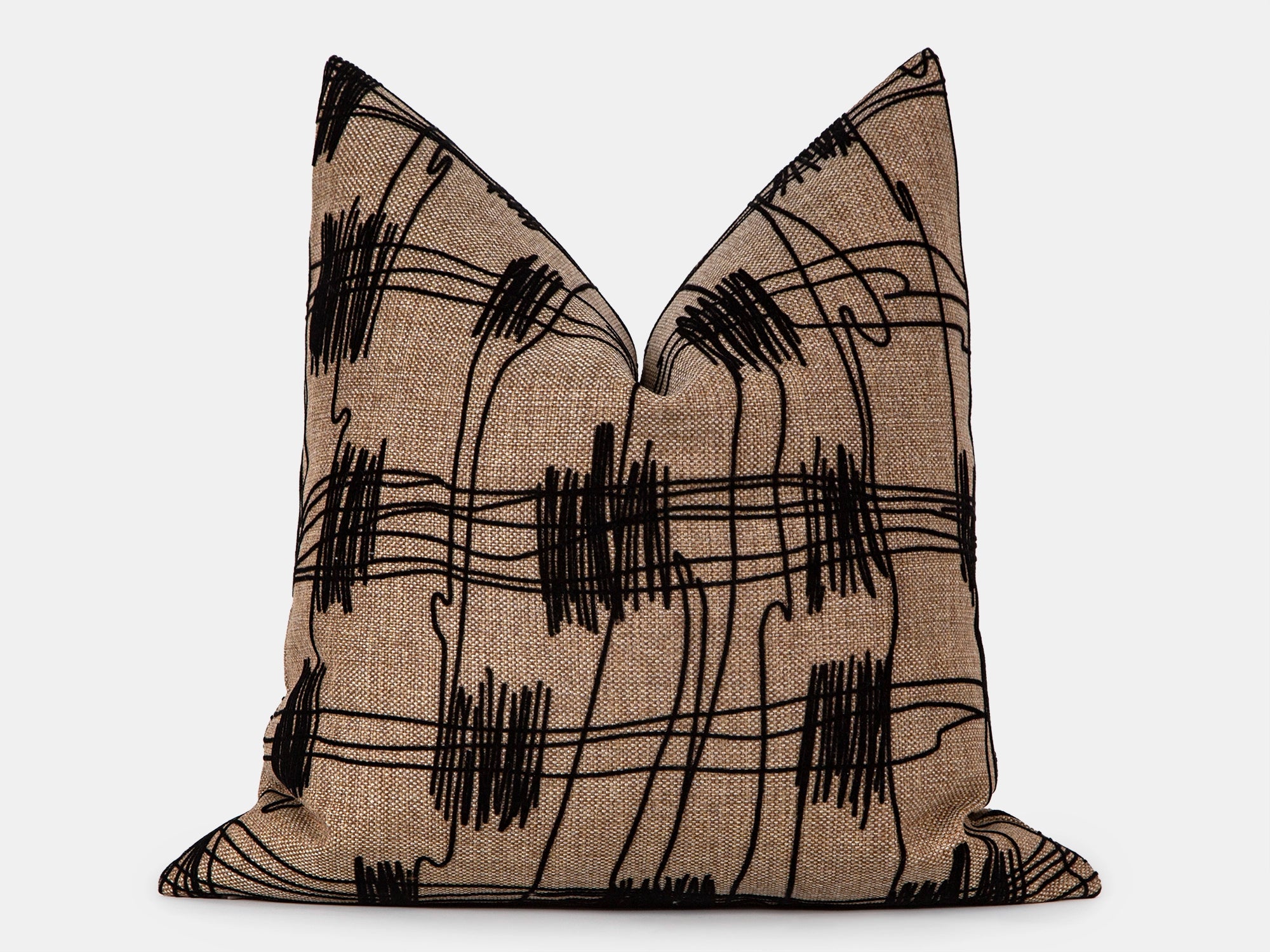 Abstract Black Lines Pillow Cover