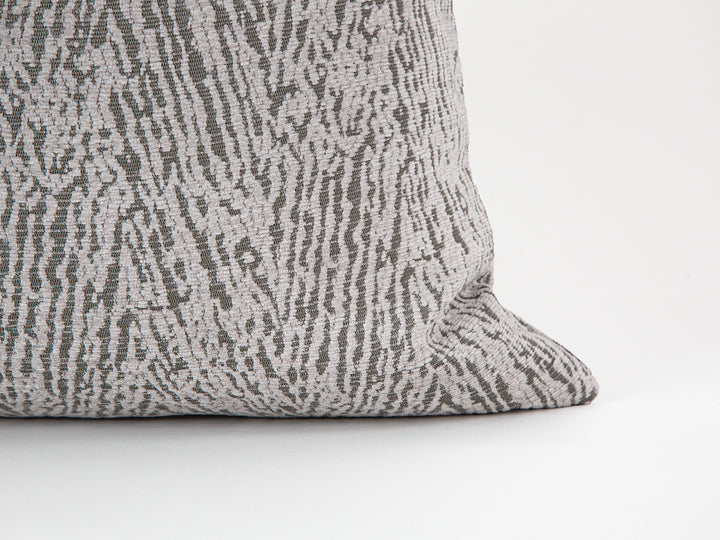 Greige Abstract Zebra Textured Pillow Cover