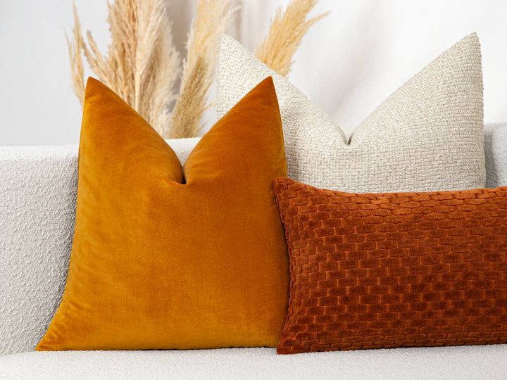 Amber Velvet Pillow Cover