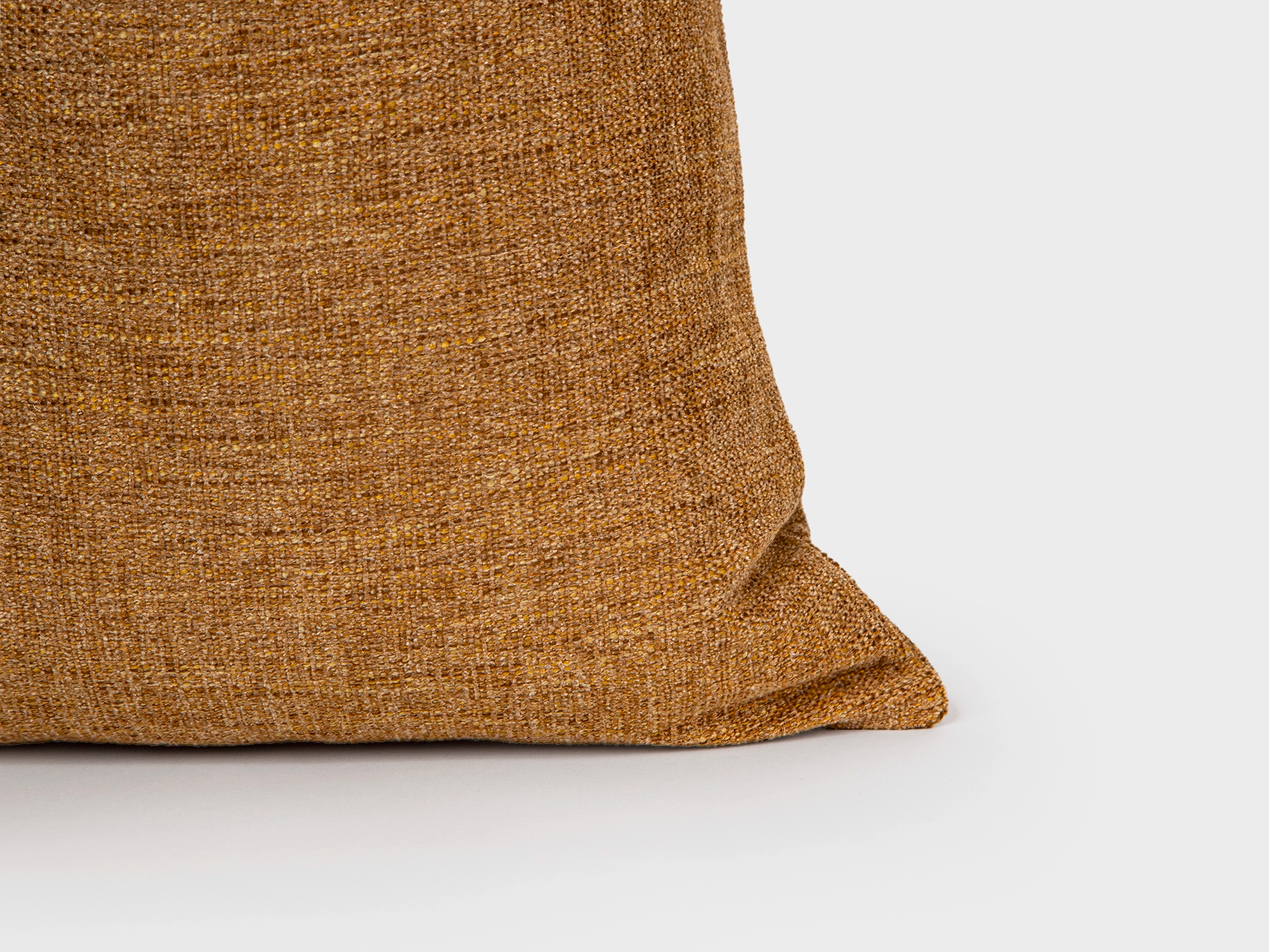 Amber Gold Woven Pillow Cover