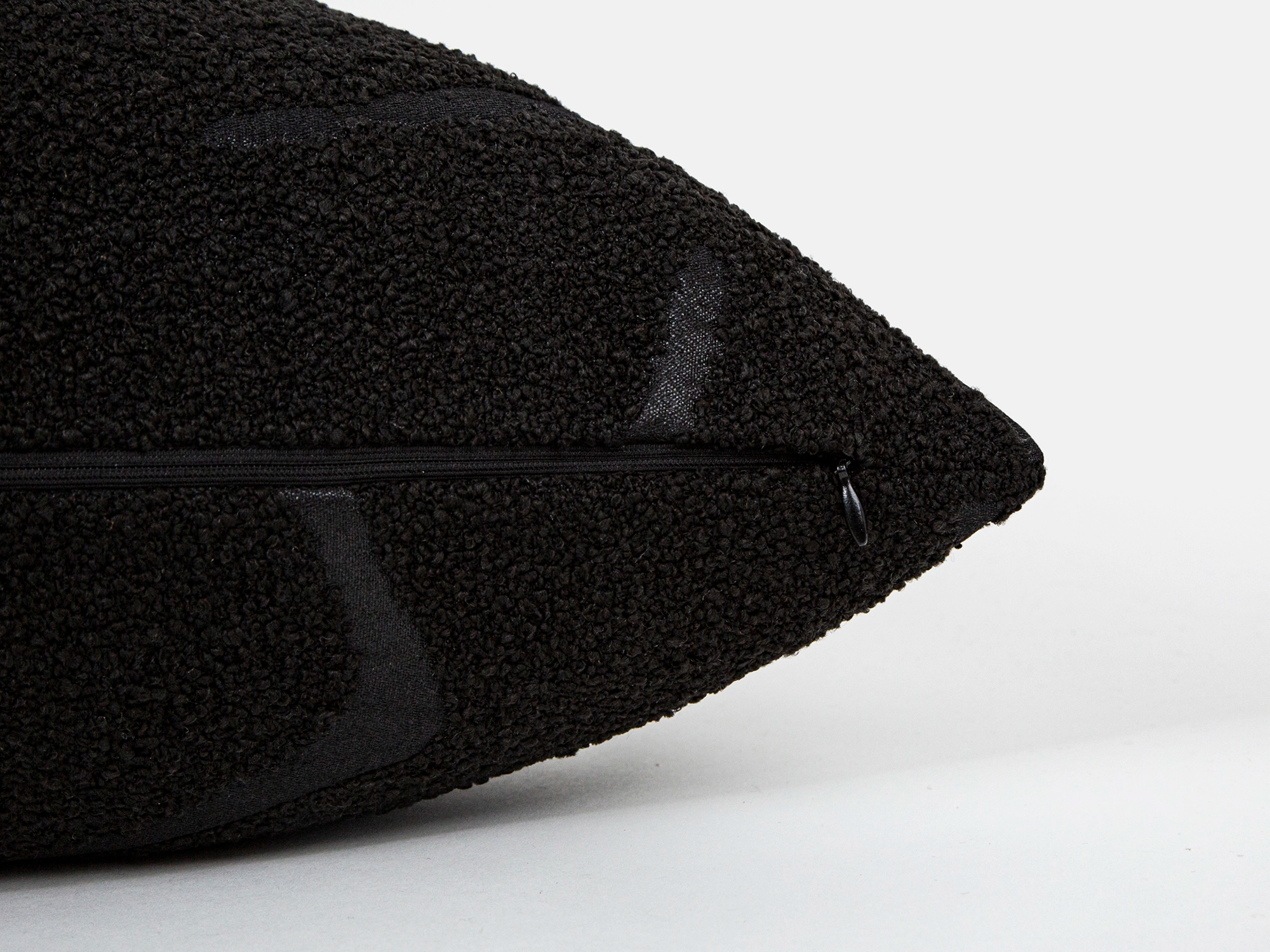Black Graffito Pillow Cover - Amorphous