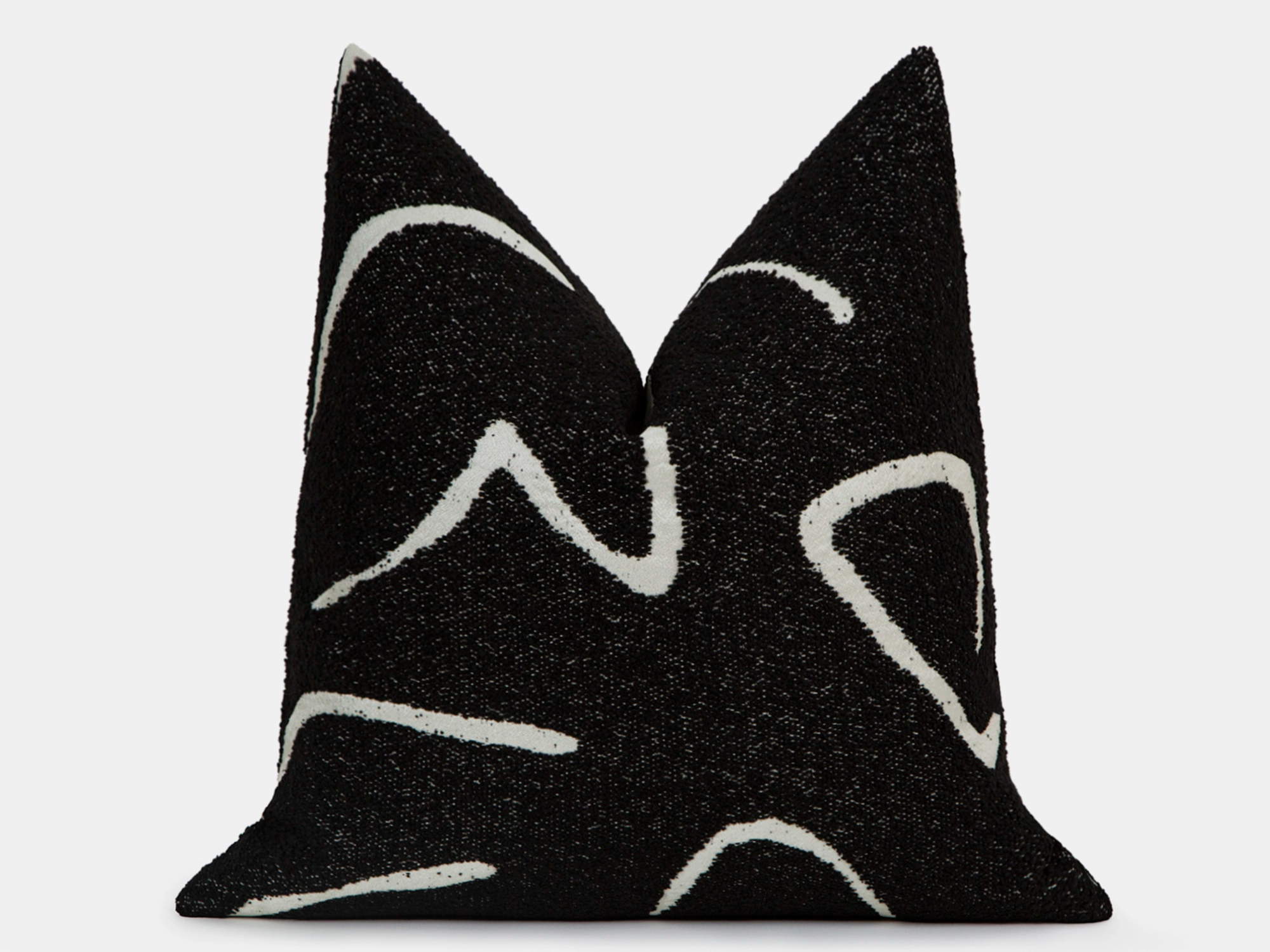 Black White Graffito Pillow Cover – Amorphous