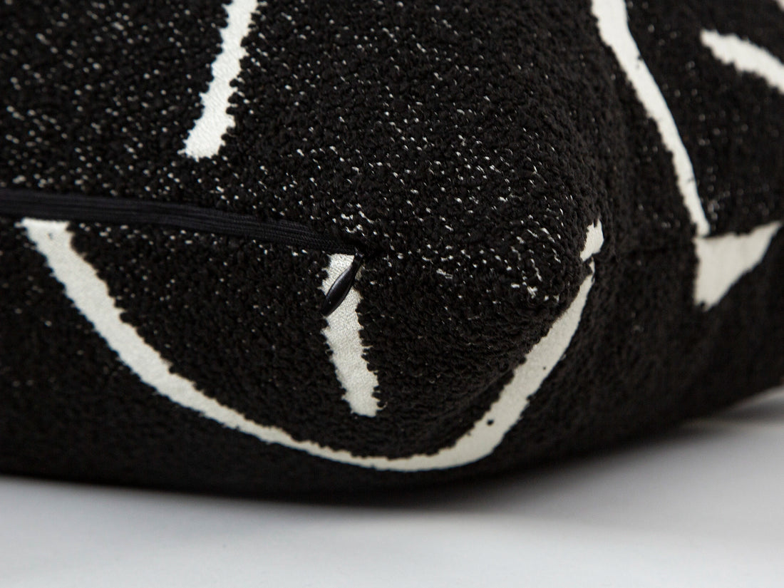 Black White Graffito Pillow Cover – Amorphous