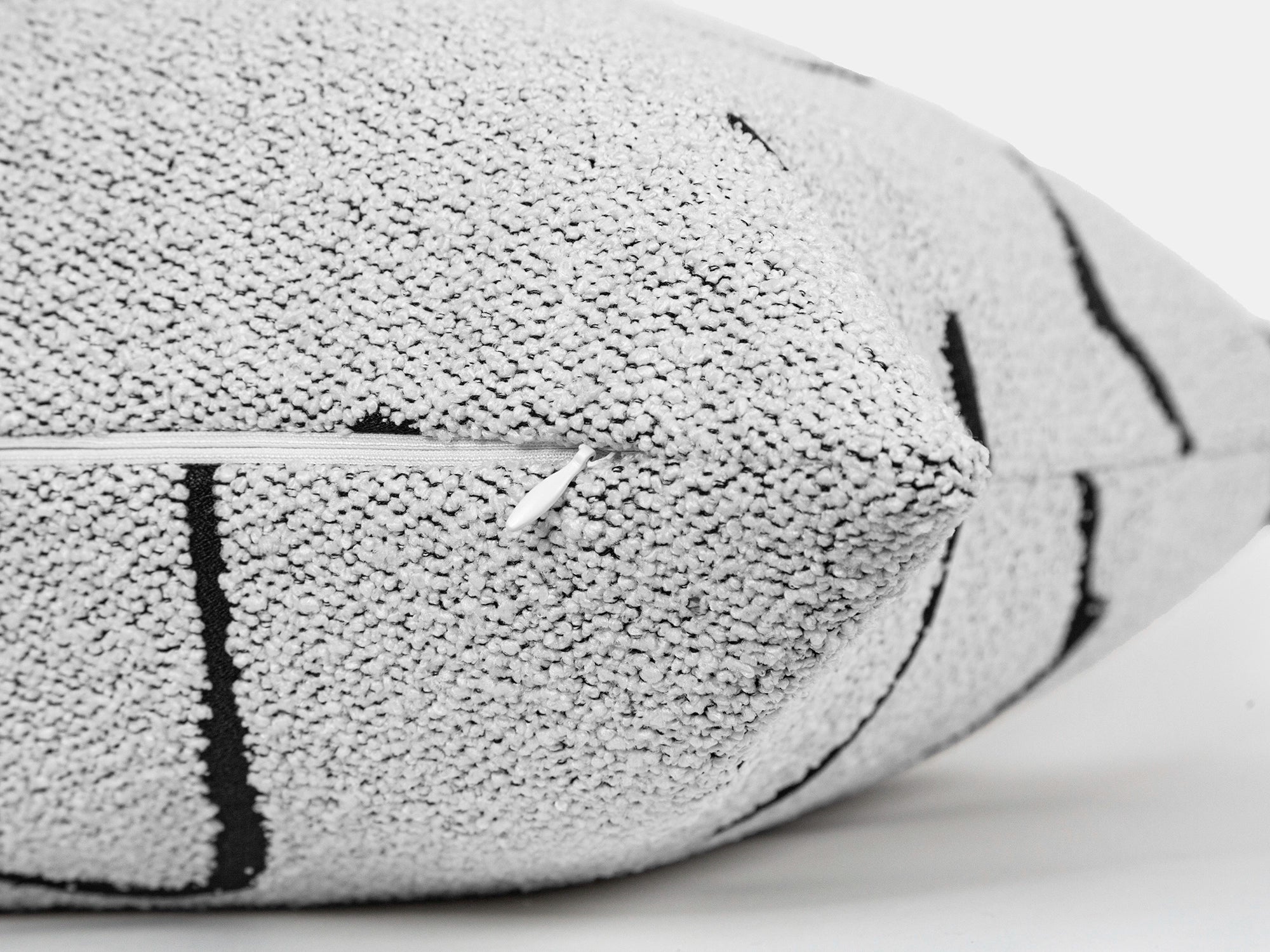 White Graffito Pillow Cover – Amorphous