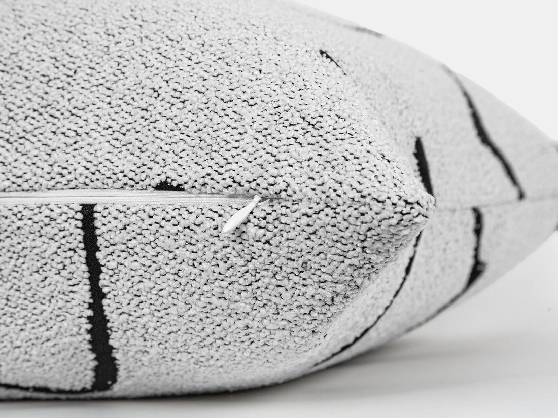 White Graffito Pillow Cover – Amorphous